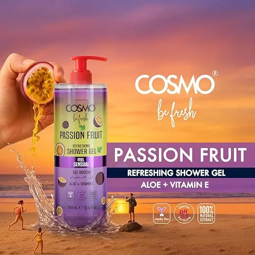 Cosmo Skin Care Be Fresh Passion Fruit Refreshing Shower Gel 1000ml