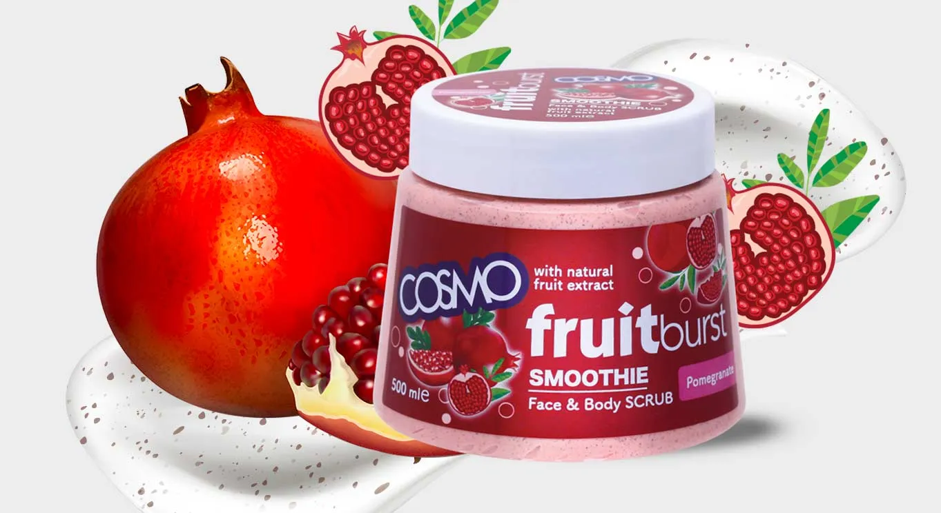 Cosmo Pomegranate Face & Body Scrub 500ml