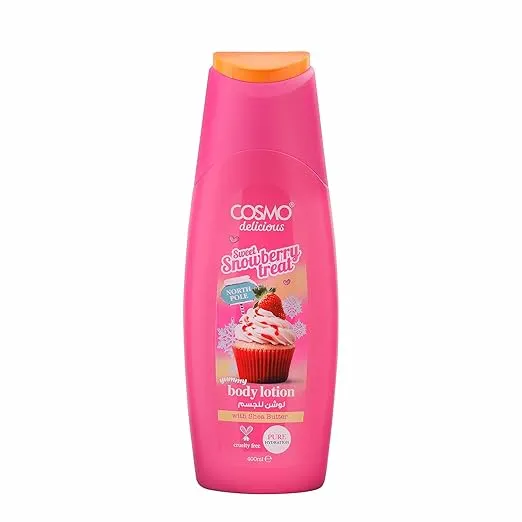COSMO Delicious North Pole Sweet Snowberry Treat With Shea Butter Pure Hydration Body Lotion 400ml, Hydrating & Nourishing, Non Greasy, Light Weight, Fast Absorbing Lotions, For All Skin Types