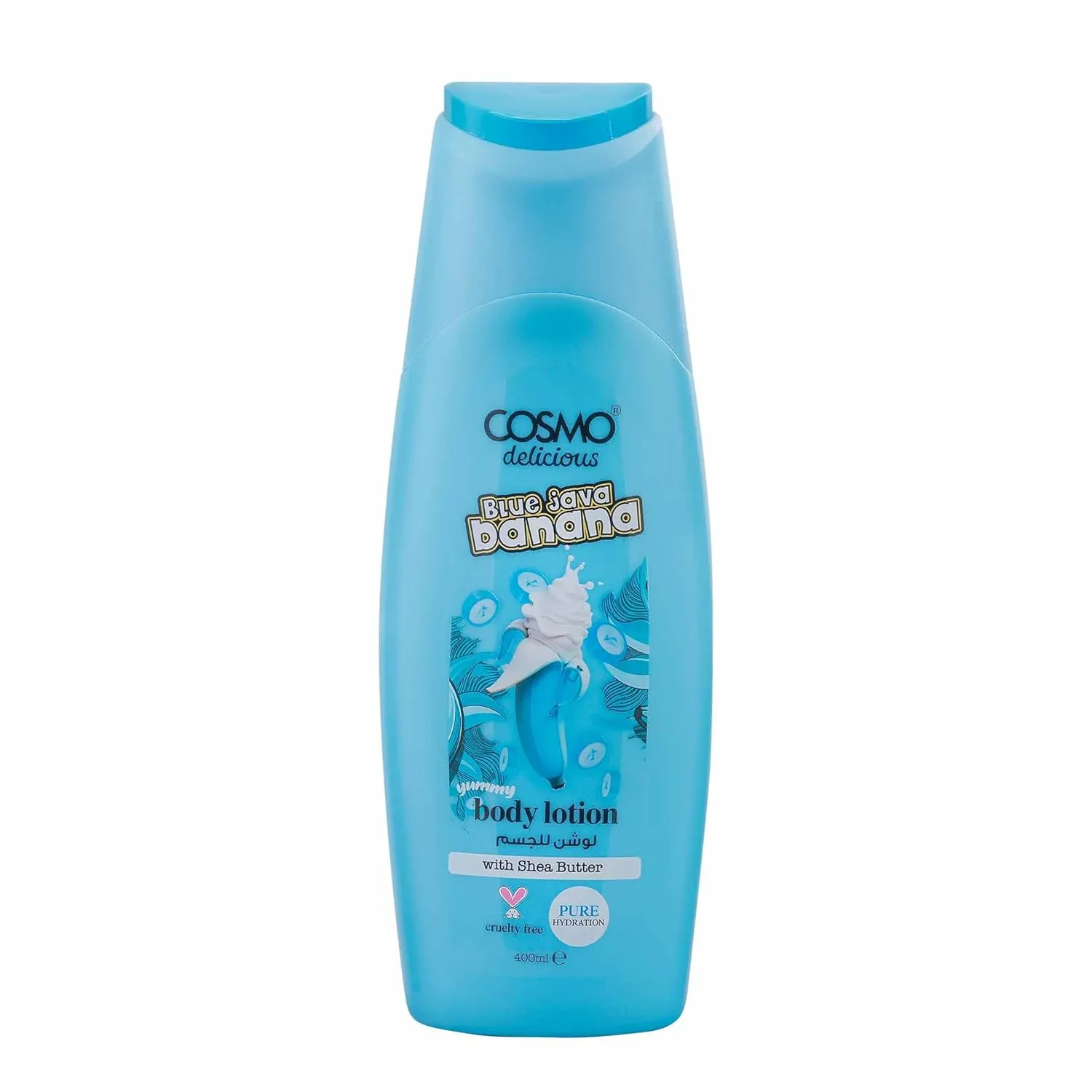 COSMO Delicious Blue Java Banana With Shea Butter Pure Hydration Body Lotion 400ml,