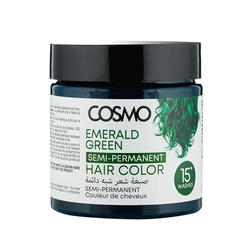 EMERALD GREEN SEMI PERMANENT HAIR COLOR CREAM 120G (COSMO SERIES)