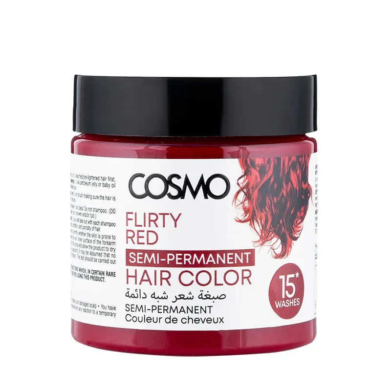 FLIRTY RED SEMI PERMANENT HAIR COLOR CREAM 120G (COSMO SERIES)