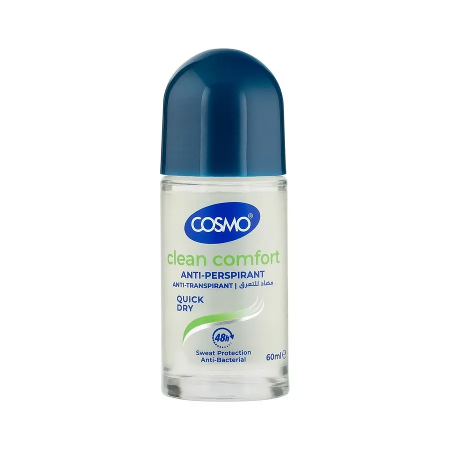 Cosmo ANTI-PERSPIRANT CLEAN COMFORT QUICK DRY ROLL ON 60ML
