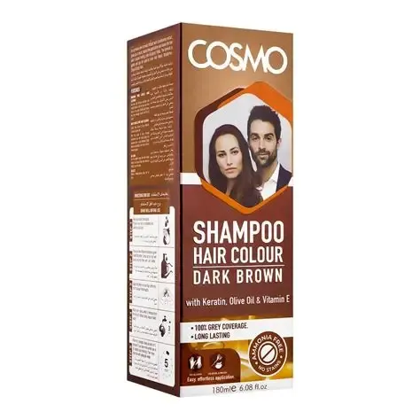 Cosmo - Hair Color Shampoo (Dark Brown) 180 Ml