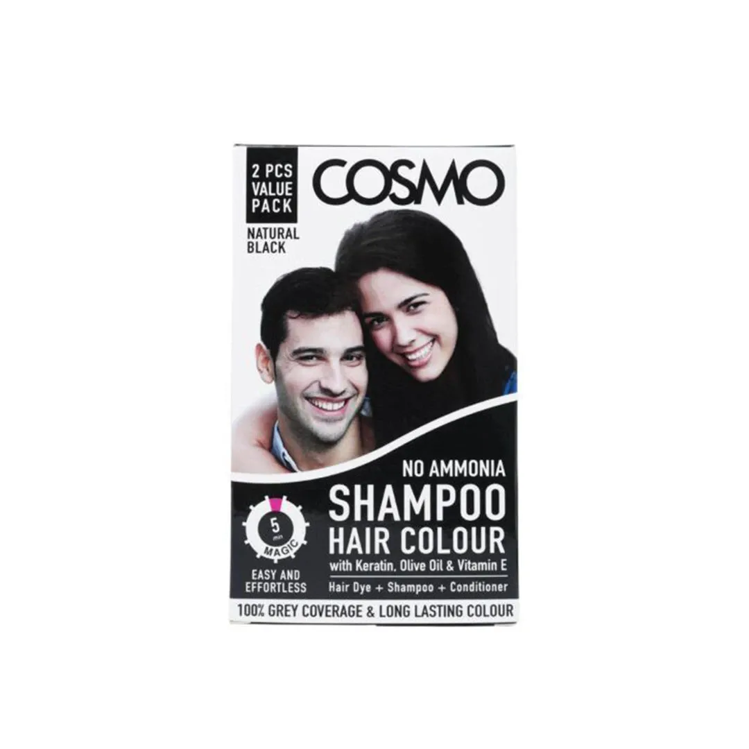 Cosmo Hair color shampoo (Natural black) 25ml