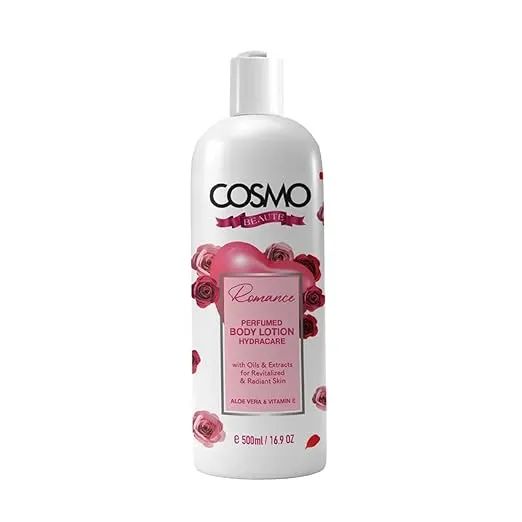 COSMO DESIGNS Beaute Romance Enchanting Perfumed Body Lotion 500Ml,With Oils Extracts For Revitalized & Radiant Skin Oil For Visibly,Soft,Glowing,Hydration,Aleo Vera,Vitamin E,Skin Care Lotions