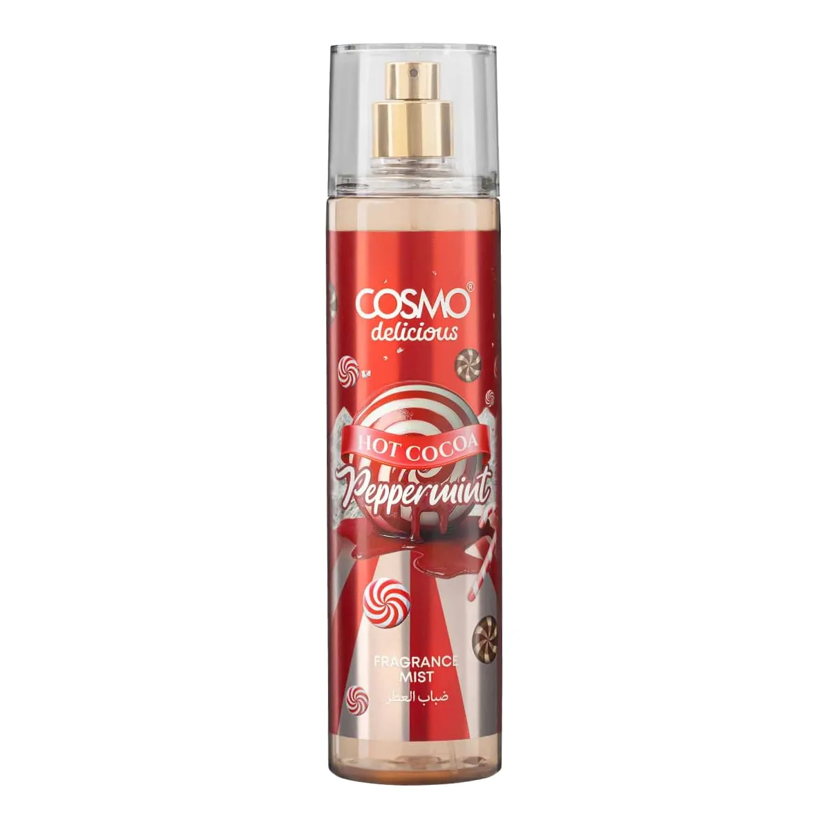 Cosmo Delicious Hot Cocoa Peppermint Fragrance Mist 250ml, Chocolate & Peppermint Scent, Cozy Winter Body Spray, Perfect For Everyday Wear, Long Lasting Perfume For Women & Men