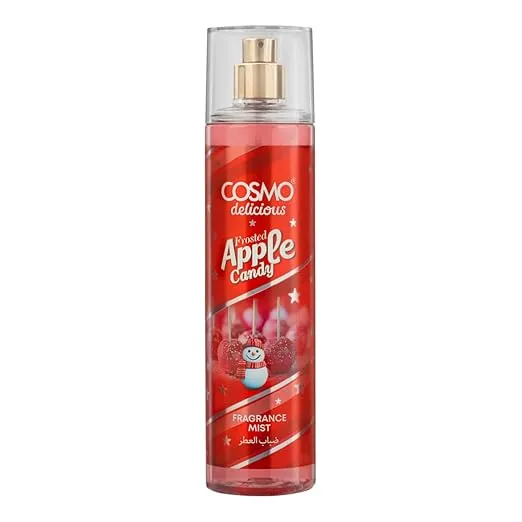 Cosmo Delicious Frosted Apple Candy Fragrance Mist 250ml, Green Apple Perfumes, Sweet Candy & Citrus Zest Scent, Fresh Body Spray, Perfect For Everyday Wear, Long Lasting Perfume For Women & Men